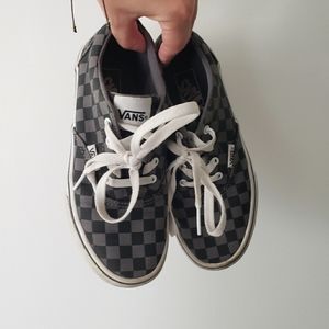 Vans Black & Gray Checkered Lace Sneakers